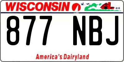 WI license plate 877NBJ