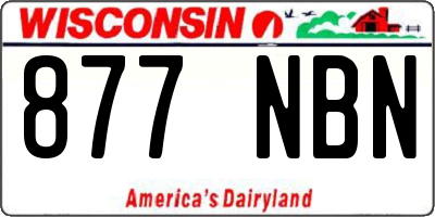 WI license plate 877NBN