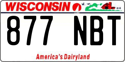 WI license plate 877NBT