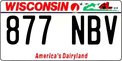 WI license plate 877NBV