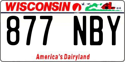 WI license plate 877NBY