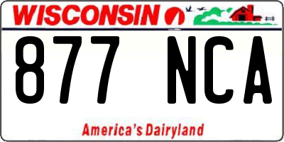 WI license plate 877NCA