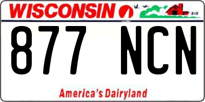 WI license plate 877NCN