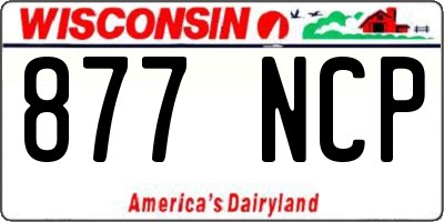 WI license plate 877NCP