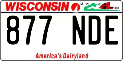 WI license plate 877NDE
