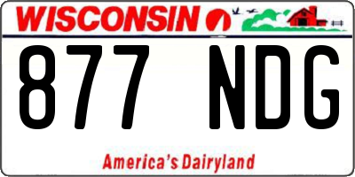 WI license plate 877NDG