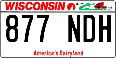 WI license plate 877NDH