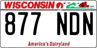 WI license plate 877NDN
