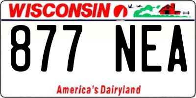 WI license plate 877NEA