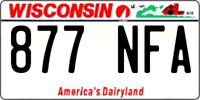 WI license plate 877NFA