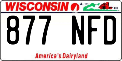 WI license plate 877NFD