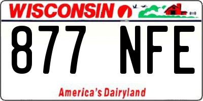 WI license plate 877NFE