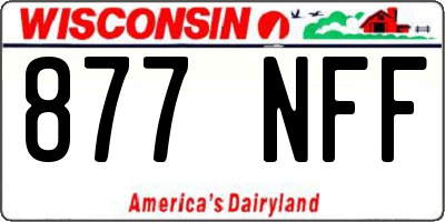 WI license plate 877NFF