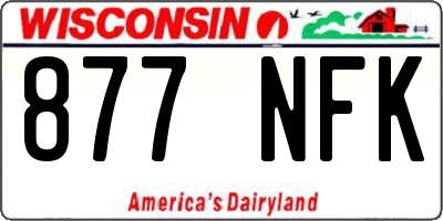 WI license plate 877NFK