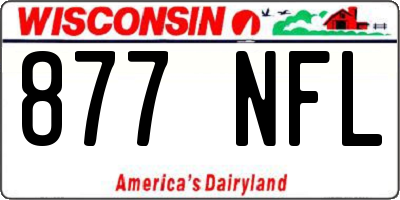 WI license plate 877NFL