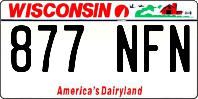 WI license plate 877NFN
