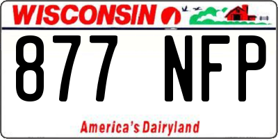WI license plate 877NFP