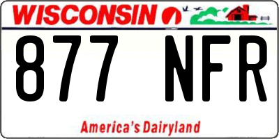 WI license plate 877NFR