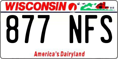 WI license plate 877NFS