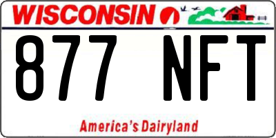 WI license plate 877NFT