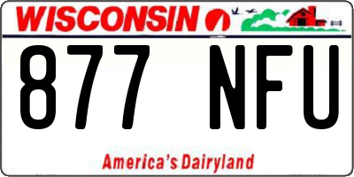 WI license plate 877NFU
