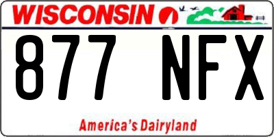 WI license plate 877NFX