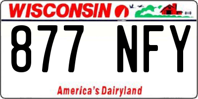 WI license plate 877NFY