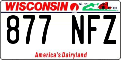 WI license plate 877NFZ