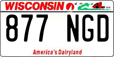 WI license plate 877NGD