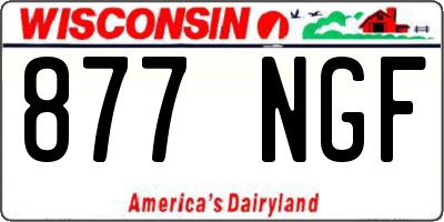 WI license plate 877NGF