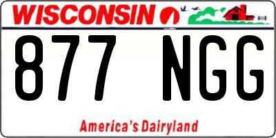 WI license plate 877NGG