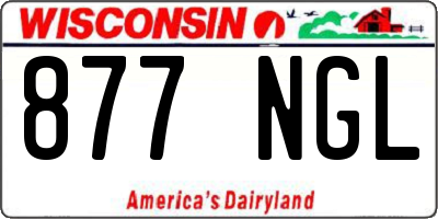 WI license plate 877NGL