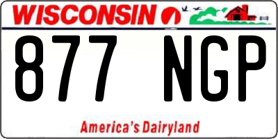 WI license plate 877NGP