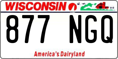 WI license plate 877NGQ