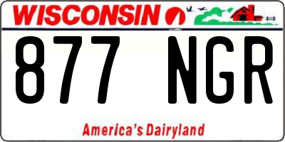 WI license plate 877NGR