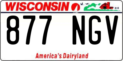 WI license plate 877NGV