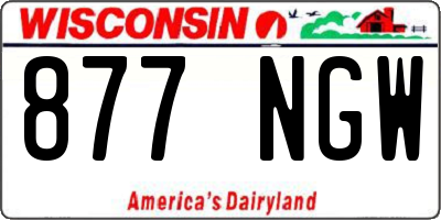 WI license plate 877NGW
