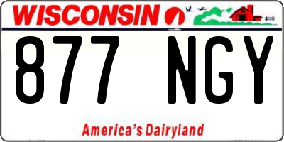 WI license plate 877NGY