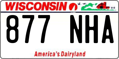 WI license plate 877NHA