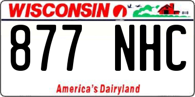 WI license plate 877NHC