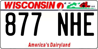 WI license plate 877NHE
