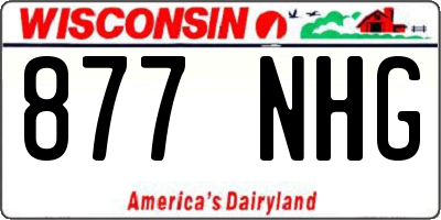 WI license plate 877NHG