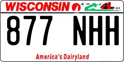 WI license plate 877NHH
