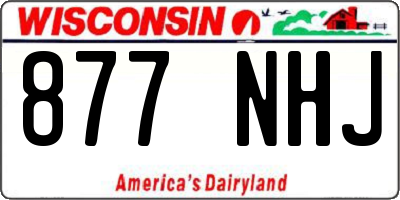 WI license plate 877NHJ