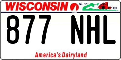 WI license plate 877NHL