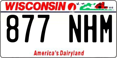 WI license plate 877NHM