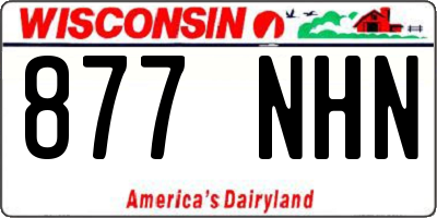 WI license plate 877NHN