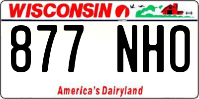 WI license plate 877NHO