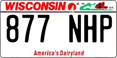 WI license plate 877NHP