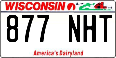 WI license plate 877NHT